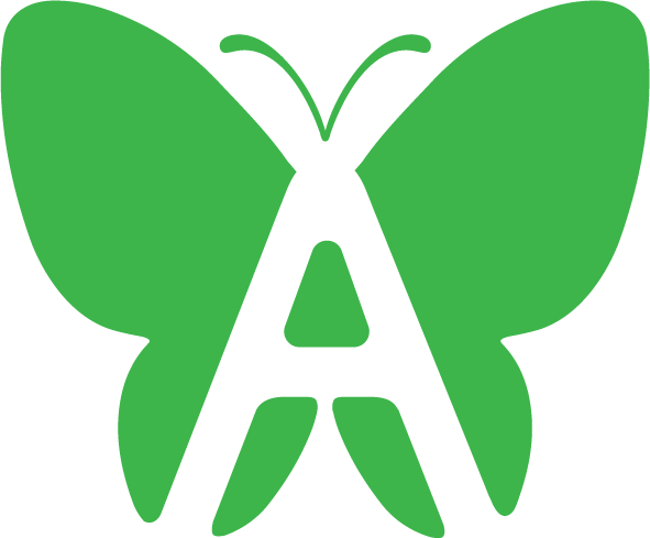 Awareity Butterfly in green with transparent background